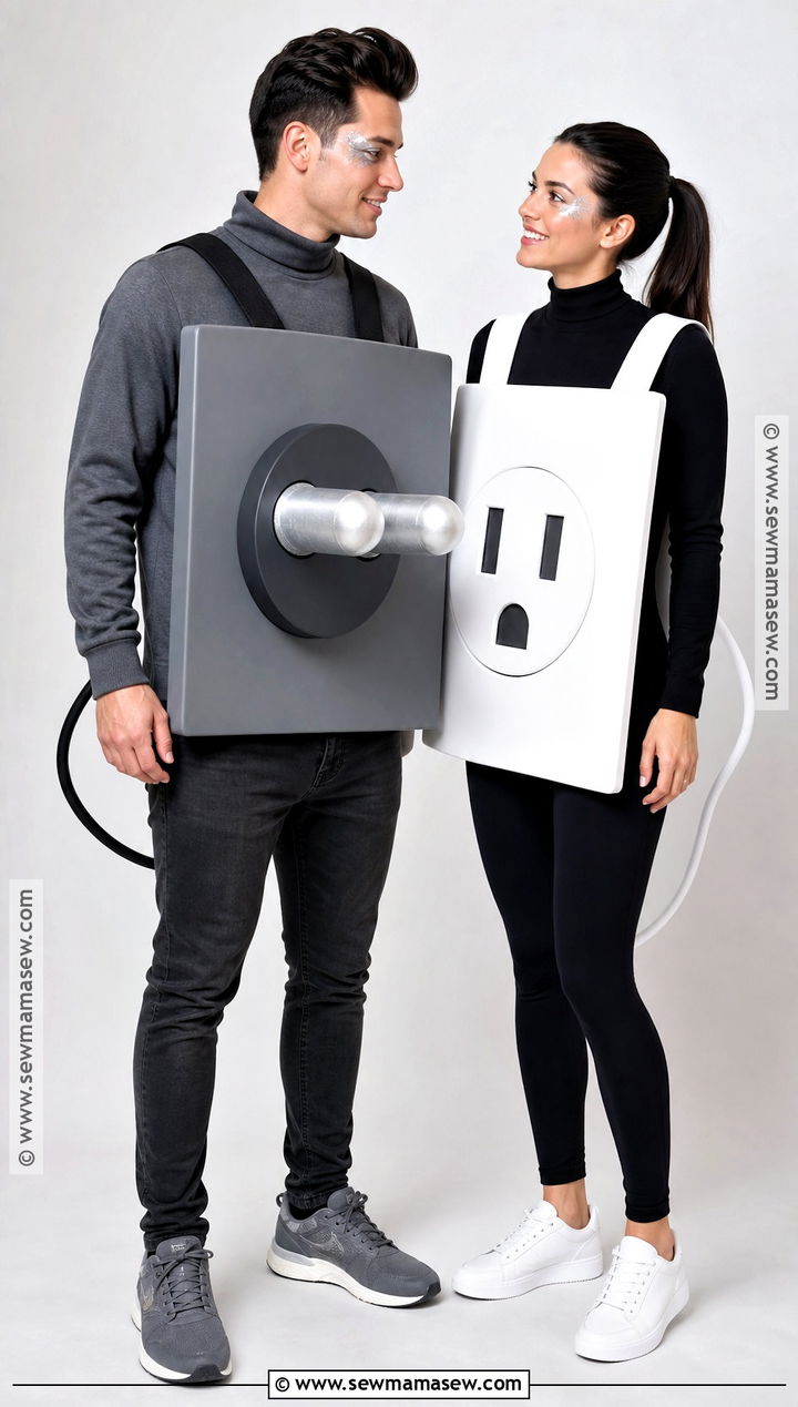 Plug And Socket Couple Outfit - 30 Couples Halloween Outfits