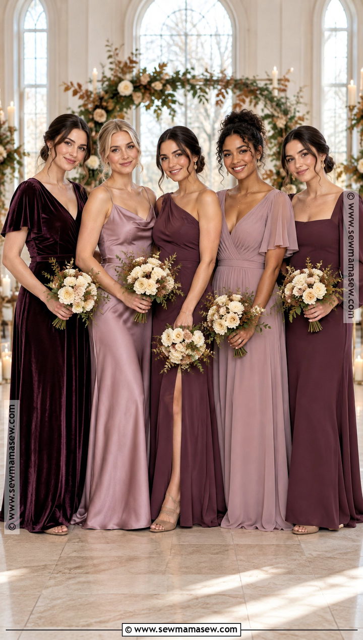 Plum And Dusty Mauve Bridesmaid Dresses - 20 bridesmaid dresses mismatched fall