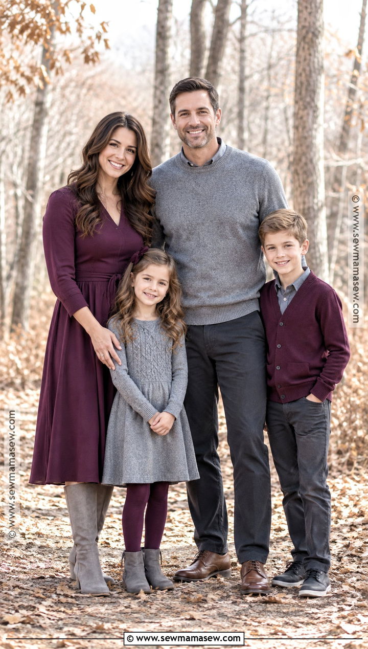 Plum And Gray Fall Family Picture Outfits - 15 fall outfits for family pictures