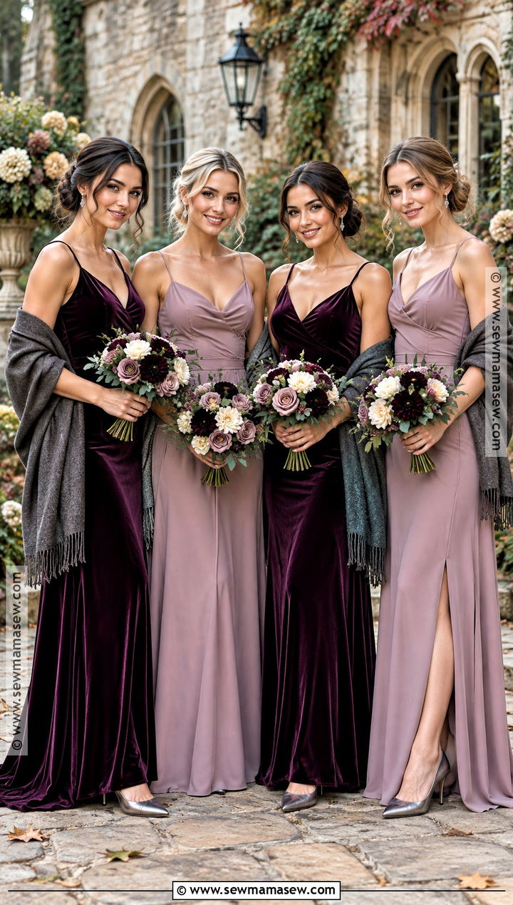 Plum And Mauve Bridesmaid Dresses - 15 Fall Wedding Color Schemes October Bridesmaid Dress Ideas