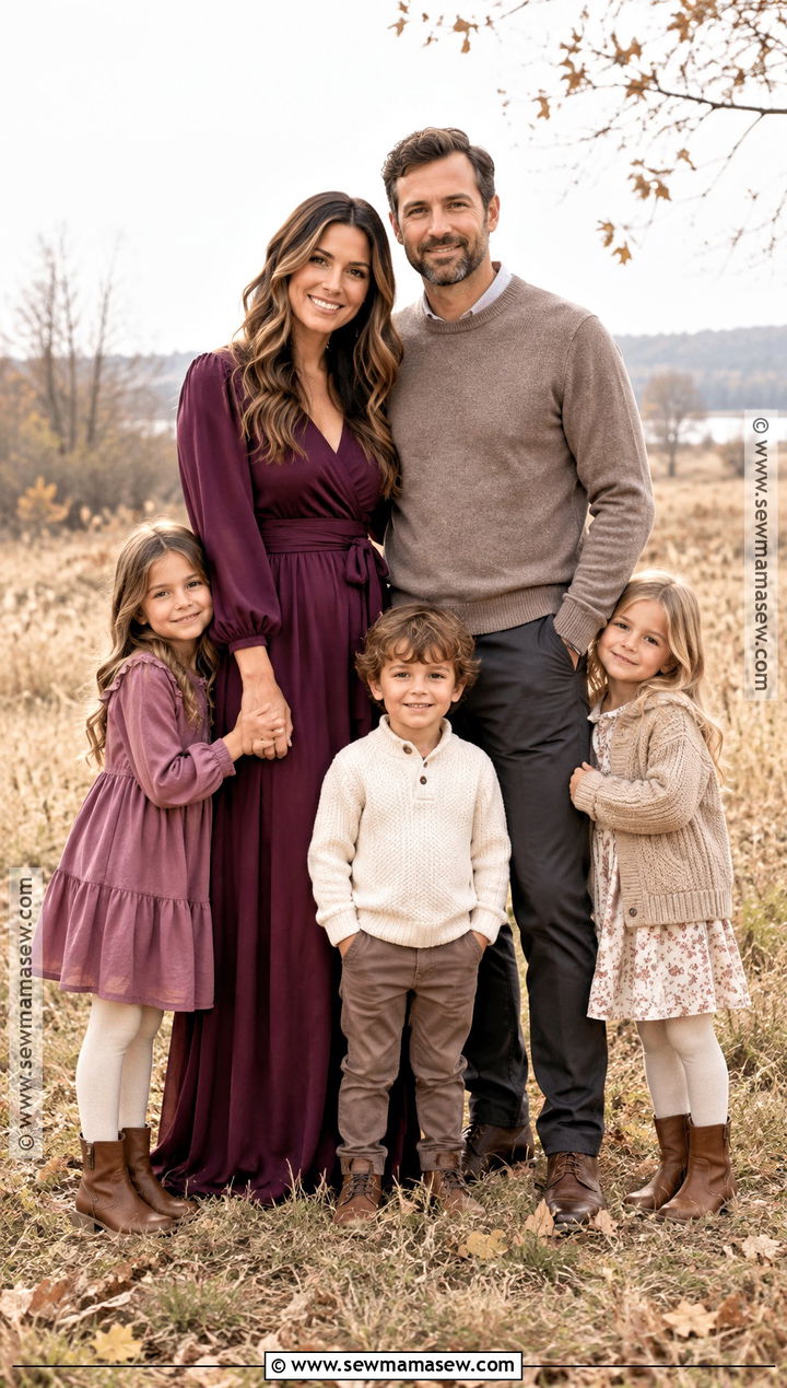 Plum And Taupe Fall Family Photo Outfits - 15 family photo outfits ideas fall