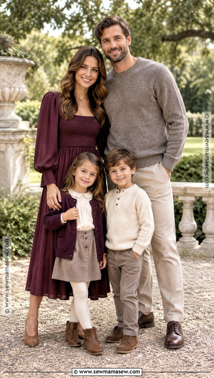 Plum And Taupe September Family Photo Outfits - 20 september family photos outfits