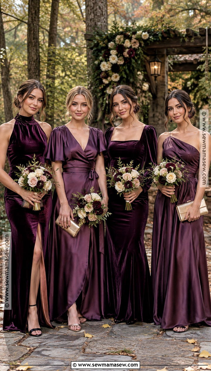 Plum Bridesmaid Dresses - 15 bridesmaid dress colors fall ideas