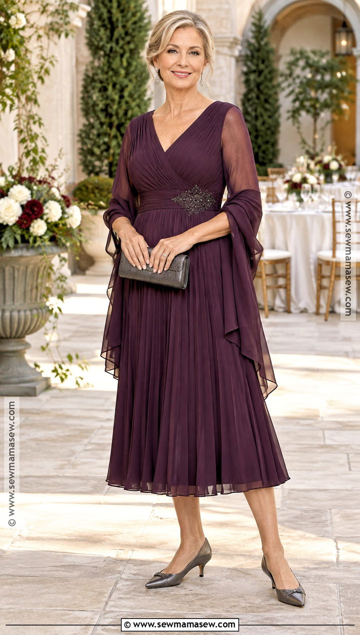 Plum Chiffon Mother Of The Groom Dress - 15 casual mother of the groom dresses fall