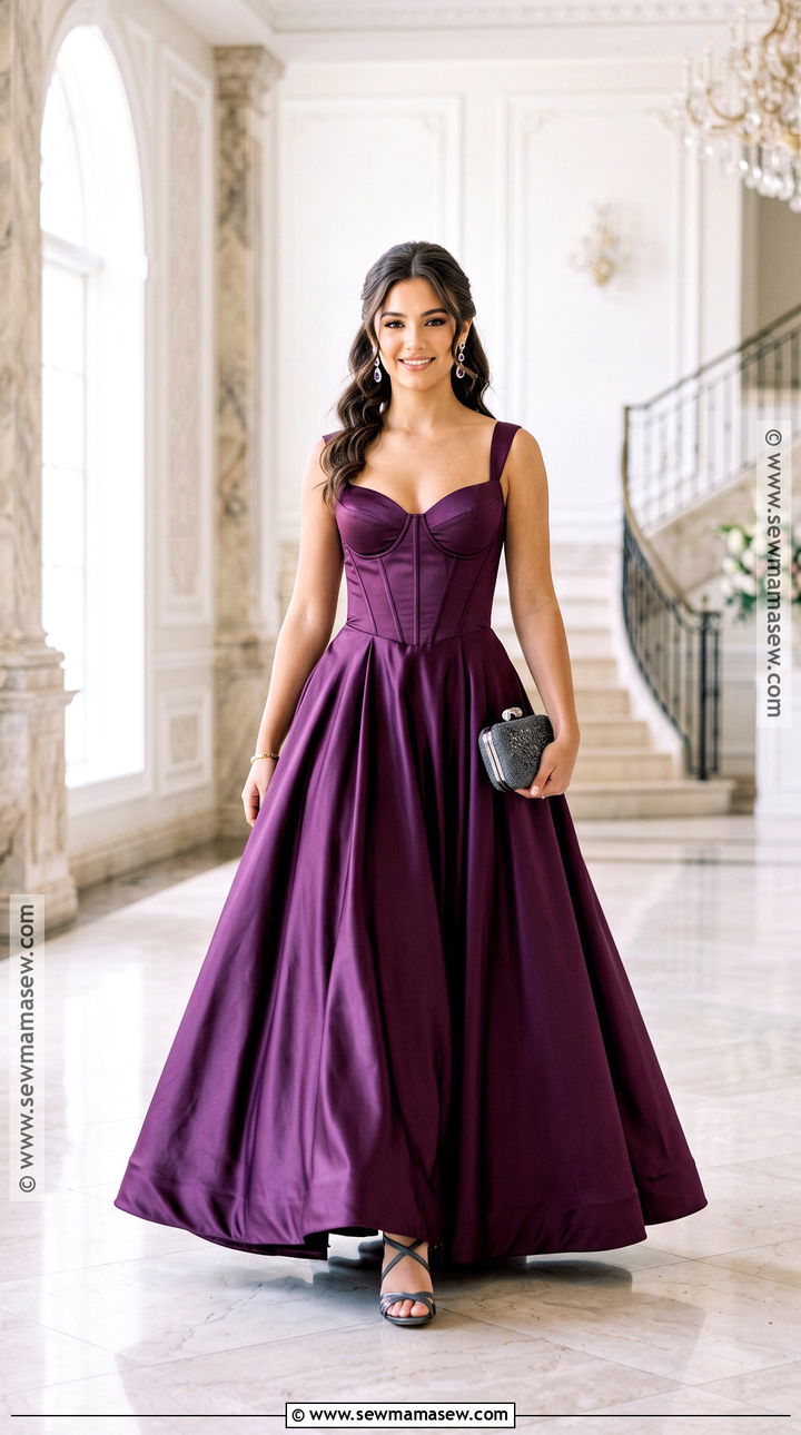 Plum Corset Prom Dress - 15 Fall Colored Prom Dresses