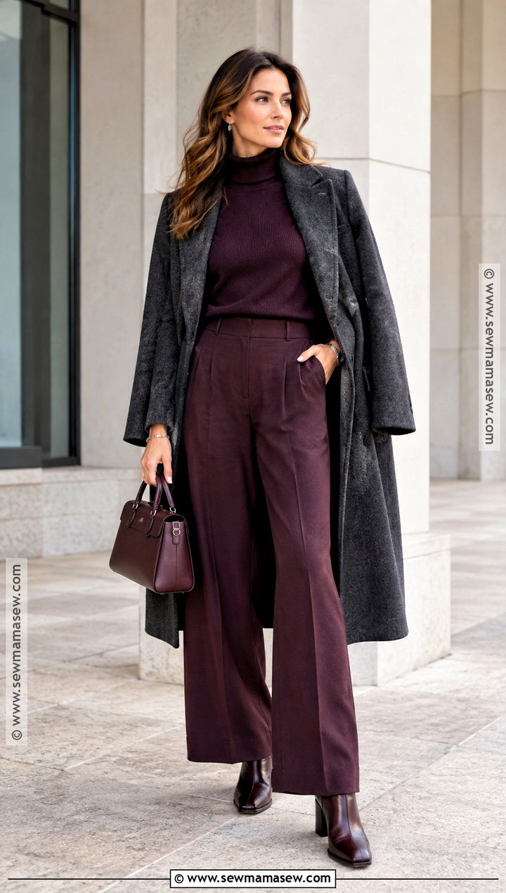 Plum Monochrome Outfit - 15 Fall Colors 2026 Fashion Ideas