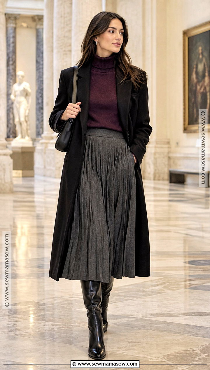 Plum Purple Fall Outfit - 15 Fall Fashion Color Ideas