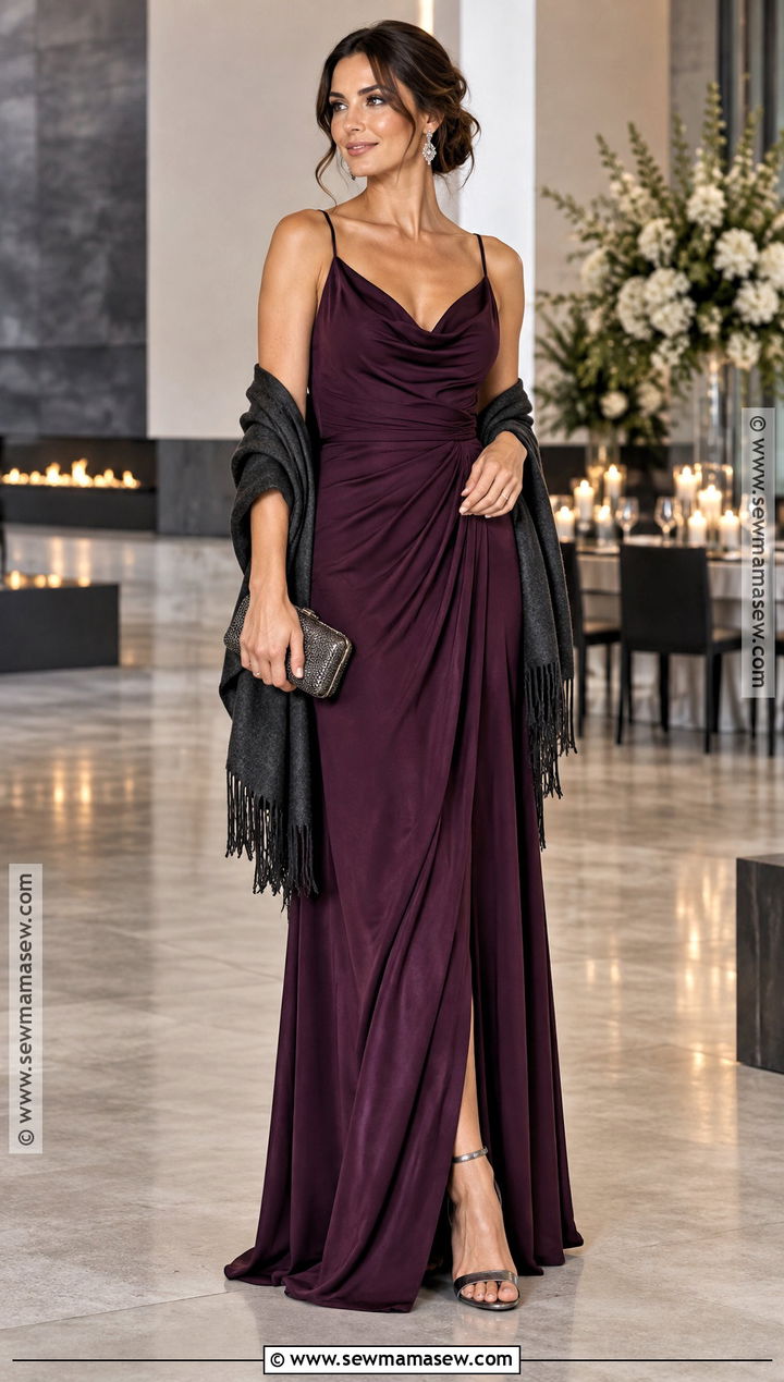 Plum Purple Fall Wedding Guest Dress - 20 fall color dresses for wedding guest