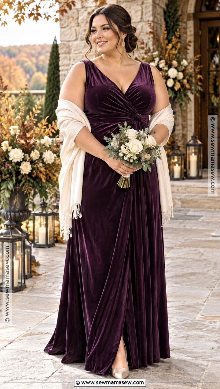 Plum Velvet Purple Bridesmaid Dress - 15 Fall Purple Bridesmaid Dresses