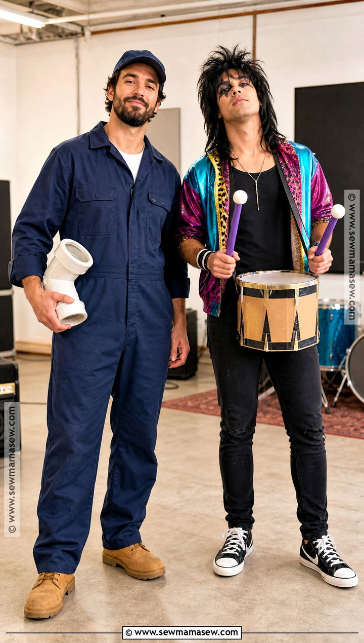 Plumber And Drummer Costume - 50 rhyme without reason costume ideas