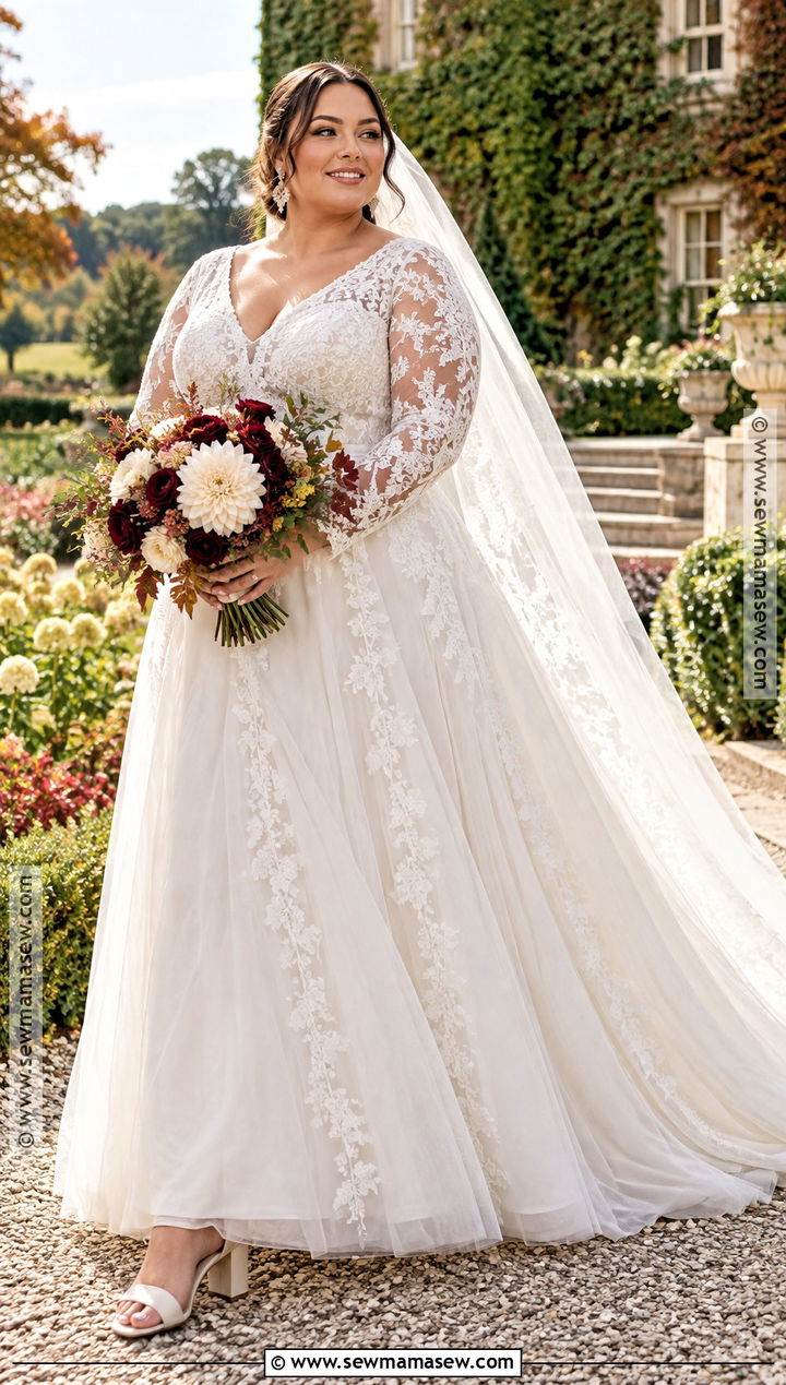 Plus Size A Line Autumn Wedding Dress - 20 autumn wedding dress the bride ideas