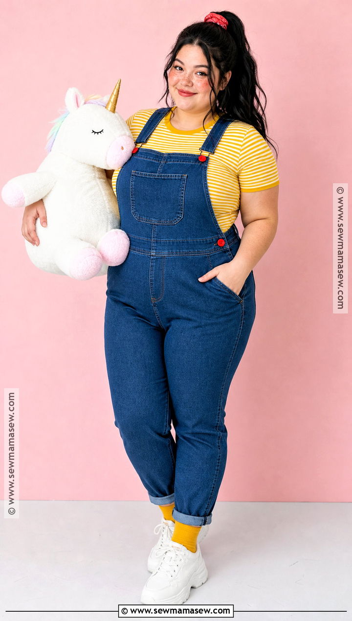 Plus Size Agnes Costume With Stretch Overalls - 30 agnes costume ideas