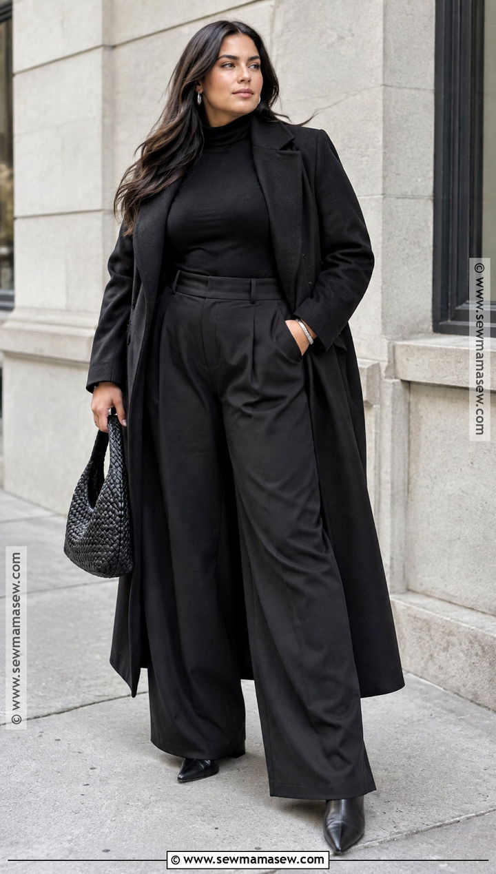 Plus Size All Black Fall Outfit - 30 plus size fall outfit ideas