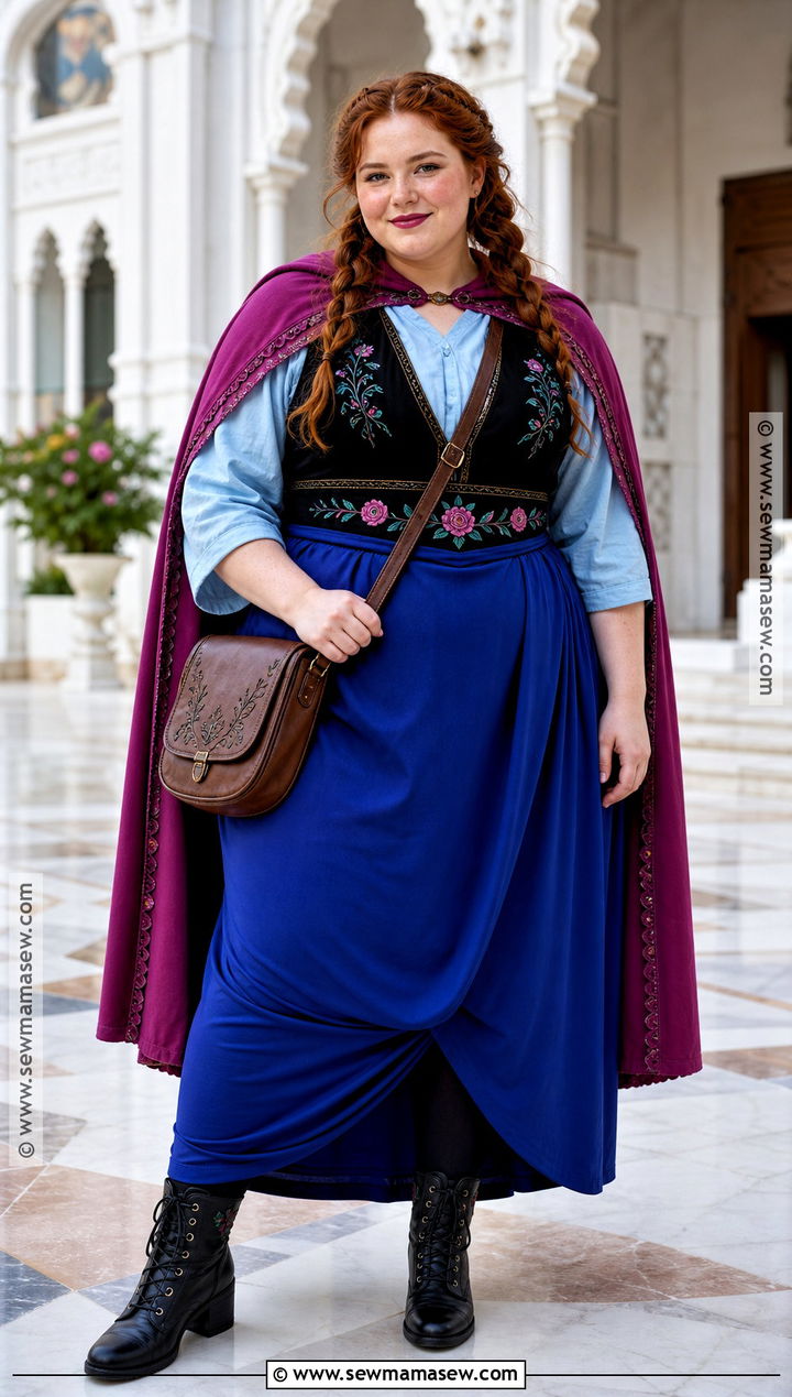 Plus Size Anna Costume With Stretchy Skirt - 30 anna halloween costume ideas