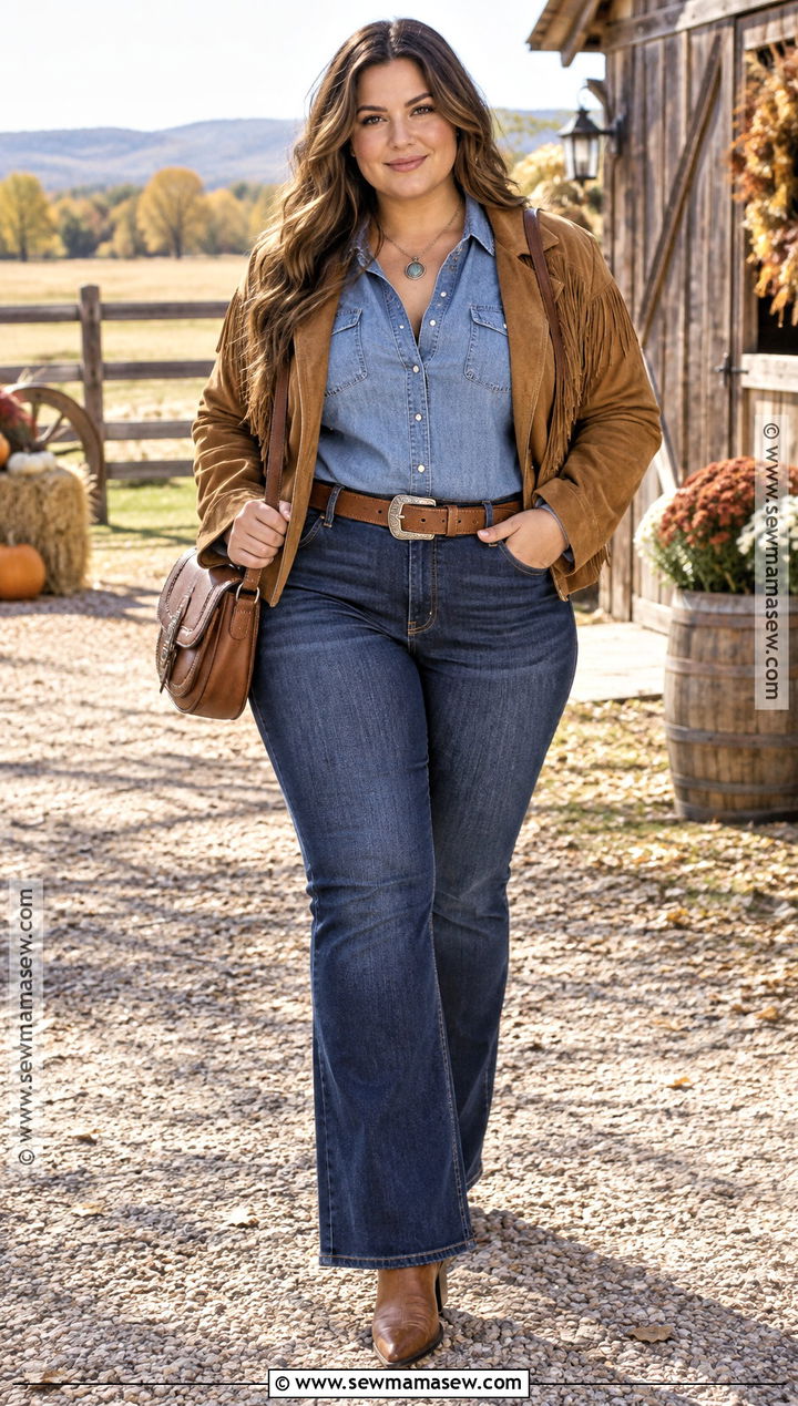 Plus Size Autumn Western Outfit - 25 autumn plus size outfits