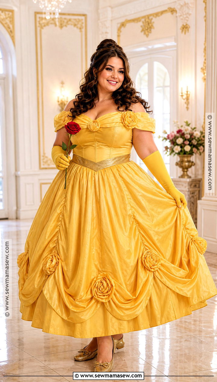 Plus Size Belle Ball Gown Costume - 45 belle halloween costume ideas