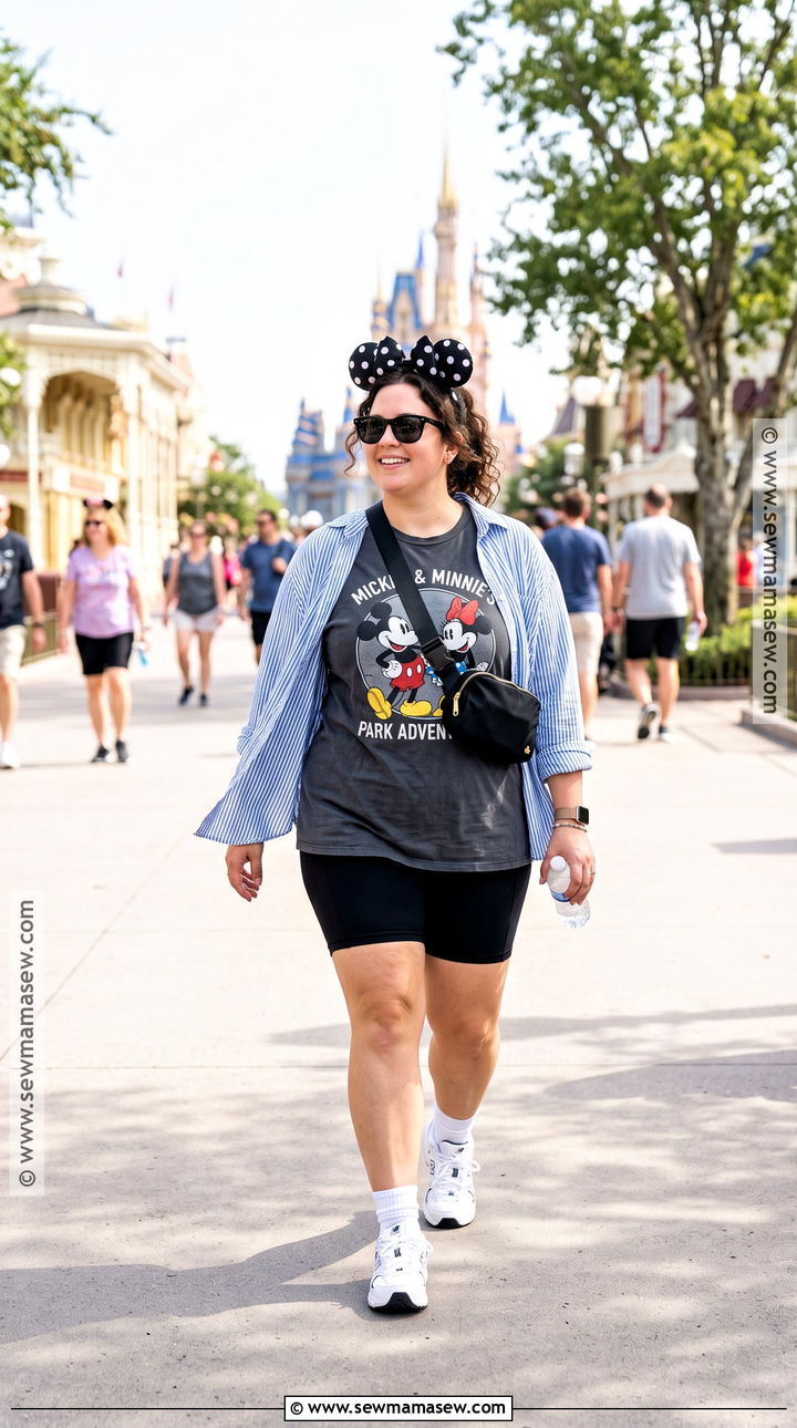 Plus Size Biker Shorts Disneyland Outfit - 15 Disneyland Outfits September