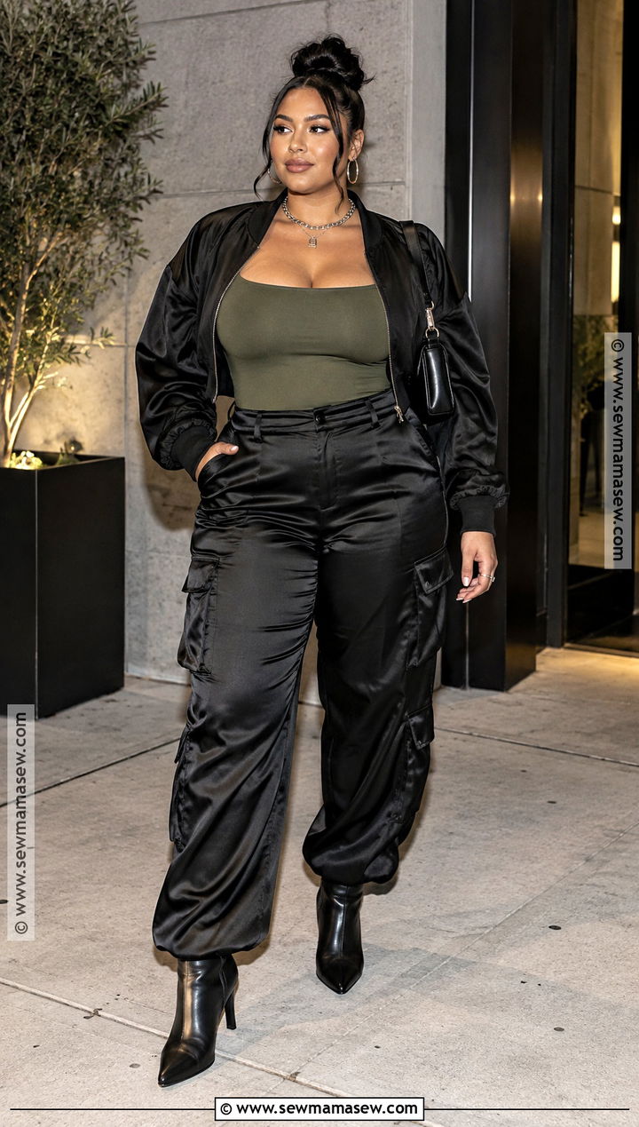 Plus Size Cargo Pants Fall Club Outfit - 15 plus size fall club outfits