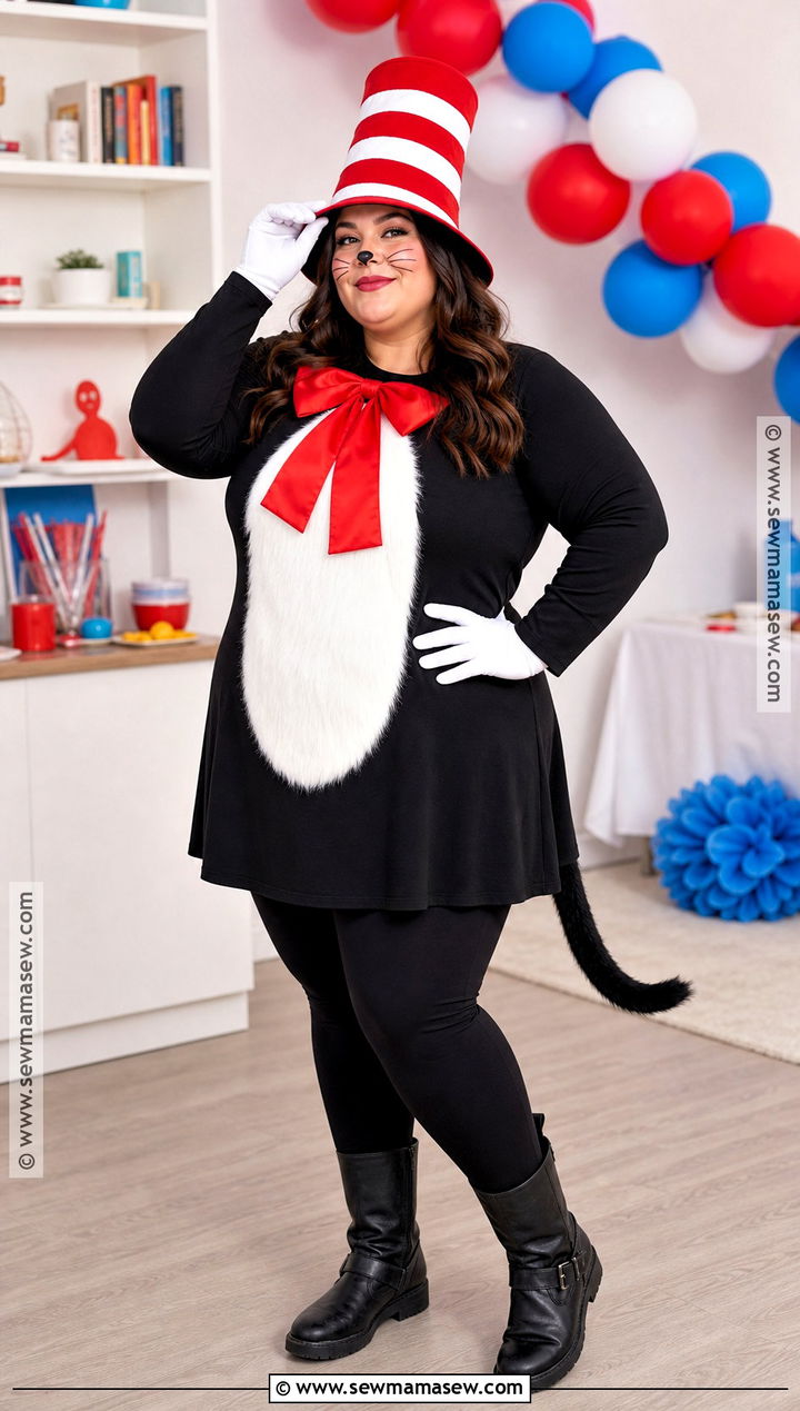Plus Size Cat In The Hat Costume With Leggings - 30 cat in the hat costume women's ideas