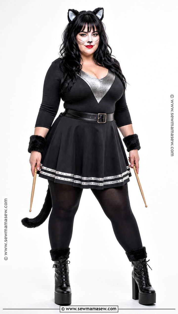 Plus Size Catman Skirt Kiss Costume - 30 Kiss Costume Ideas for Women