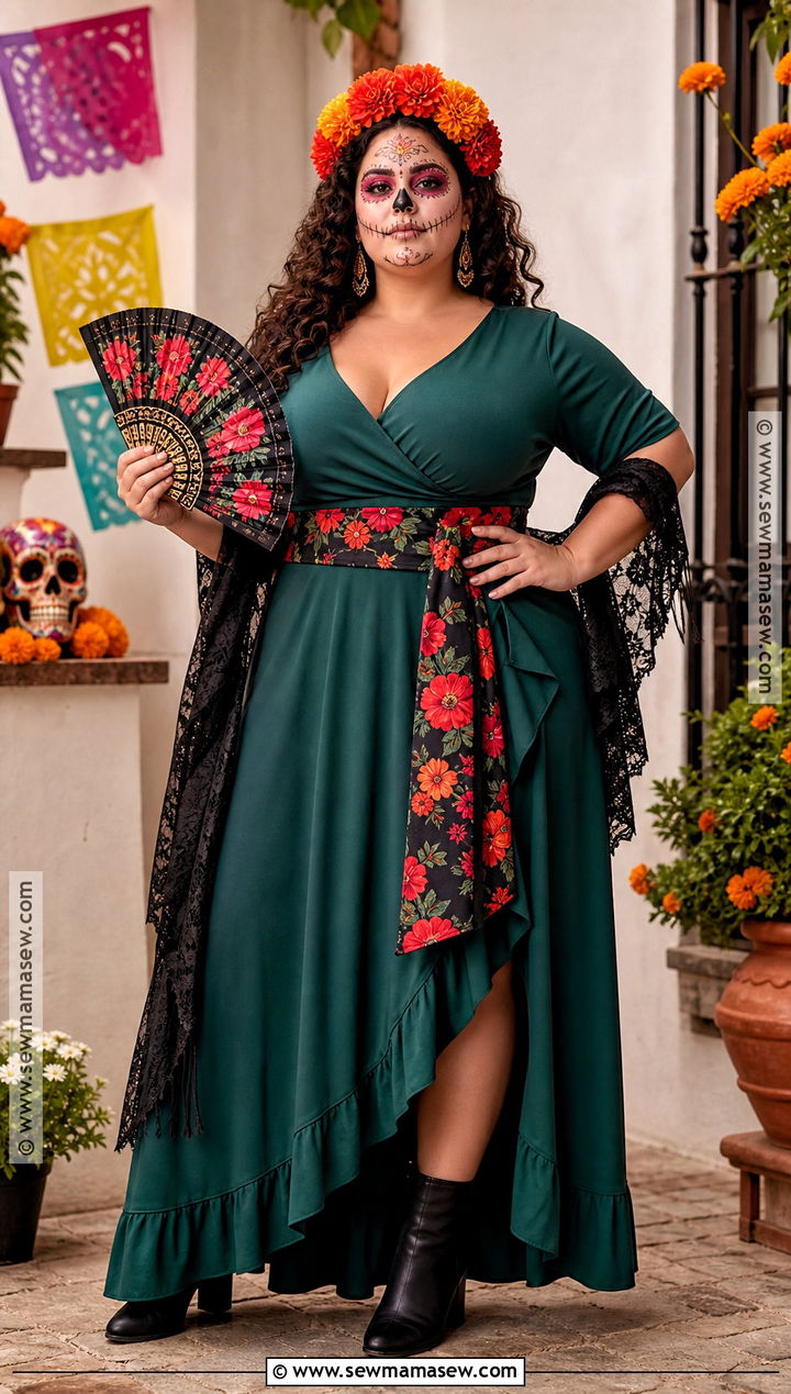 Plus Size Catrina Costume - 30 dia de los muertos costumes for women