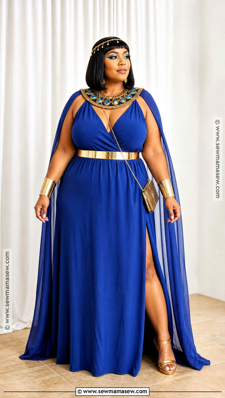 Plus Size Cleopatra Maxi Dress Outfit - 30 Cleopatra Halloween Outfit Ideas