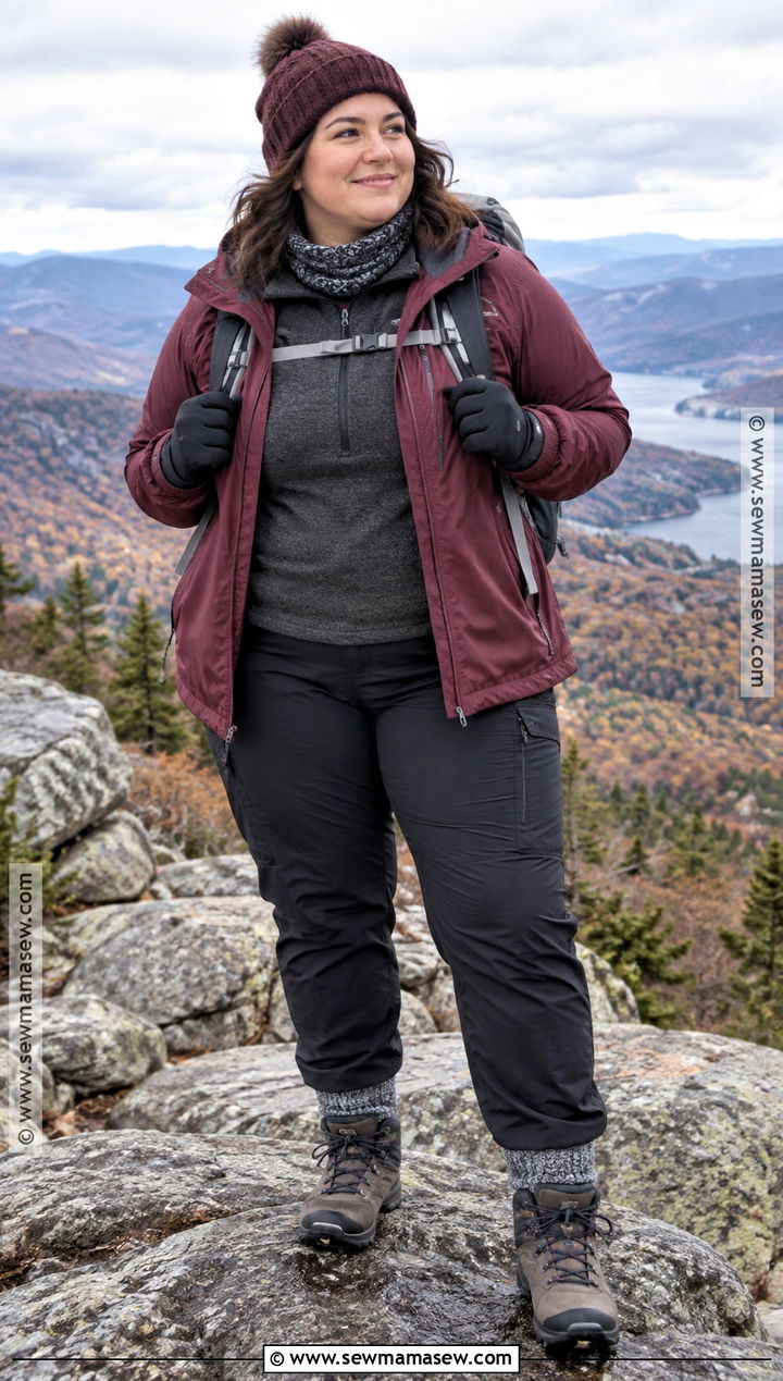 Plus Size Cold Weather Fall Hiking Outfit - 15 fall hiking outfits for women for plus size