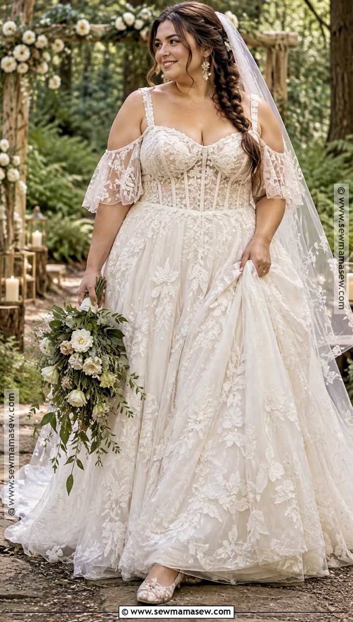 Plus Size Corset Bohemian Wedding Dress - 15 Fall Wedding Dress Plus Size Bohemian Ideas