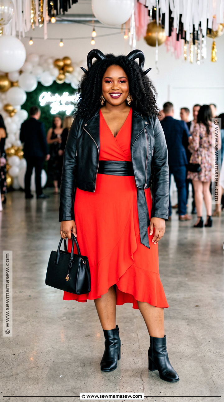 Plus Size Demon Outfit With Wrap Dress - 30 demon outfit ideas