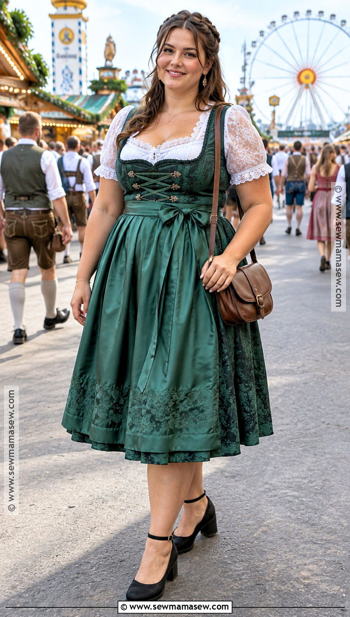 Plus Size Dirndl Oktoberfest Outfit - 15 October Fest Dress Ideas