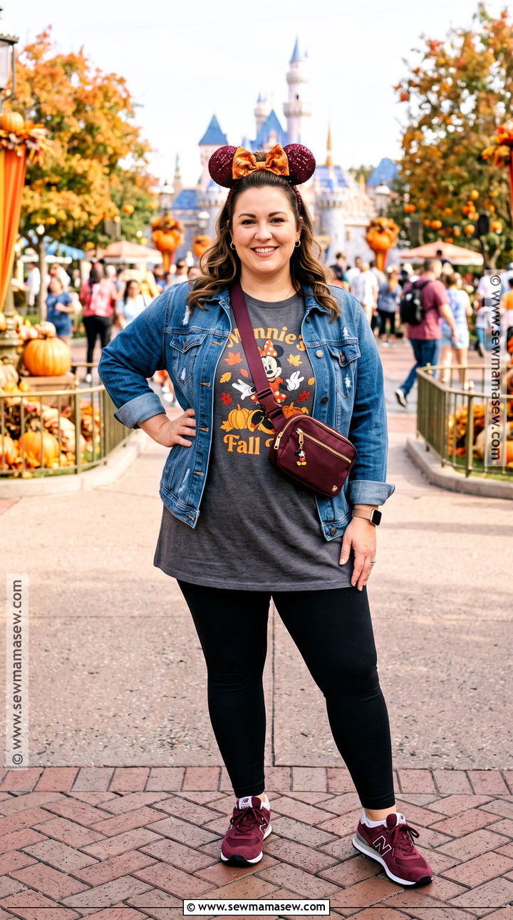 Plus Size Disney Fall Outfit With Leggings - 20 Disney Fall Outfit Ideas for Women