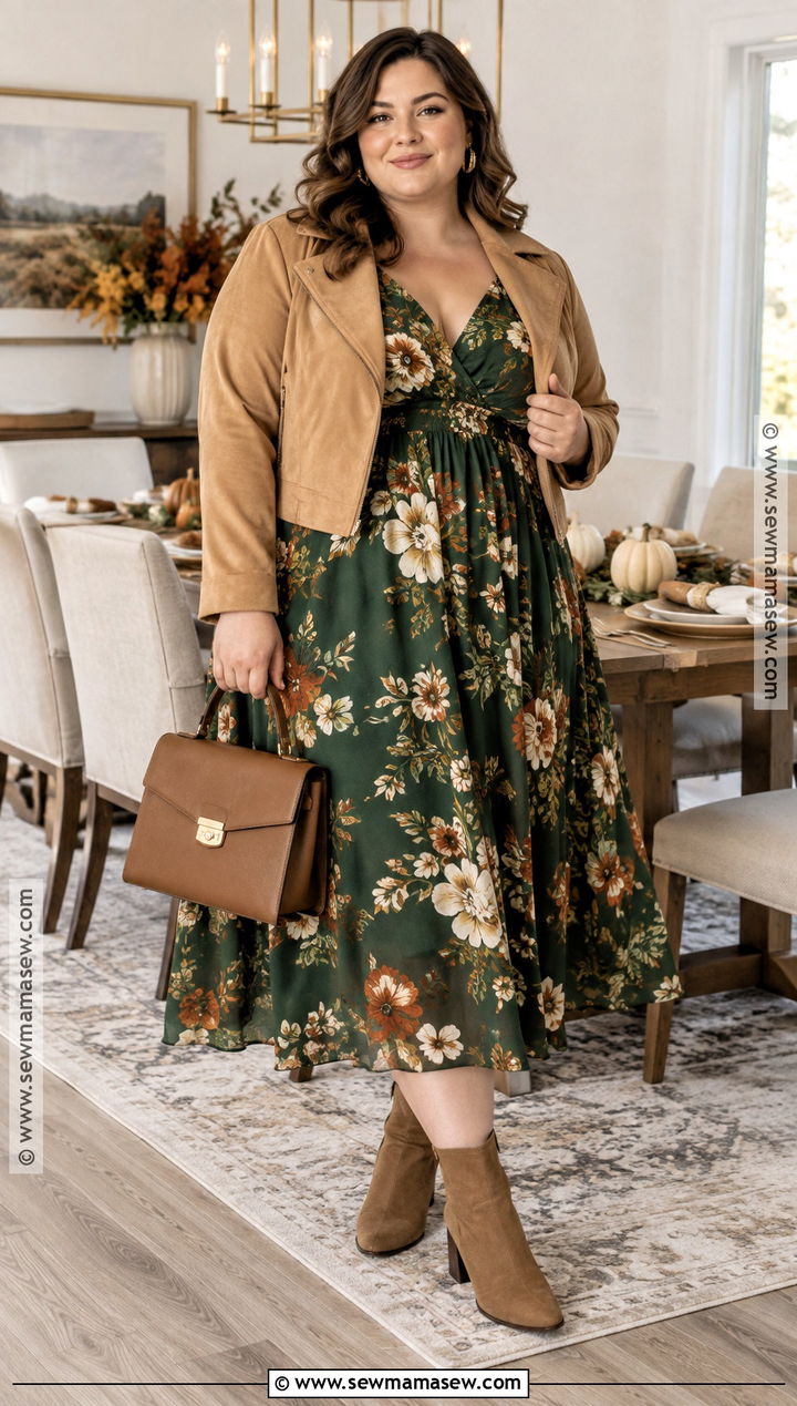 Plus Size Empire Waist Dress Thanksgiving Outfit - 20 Dress For Thanksgiving Outfit Ideas