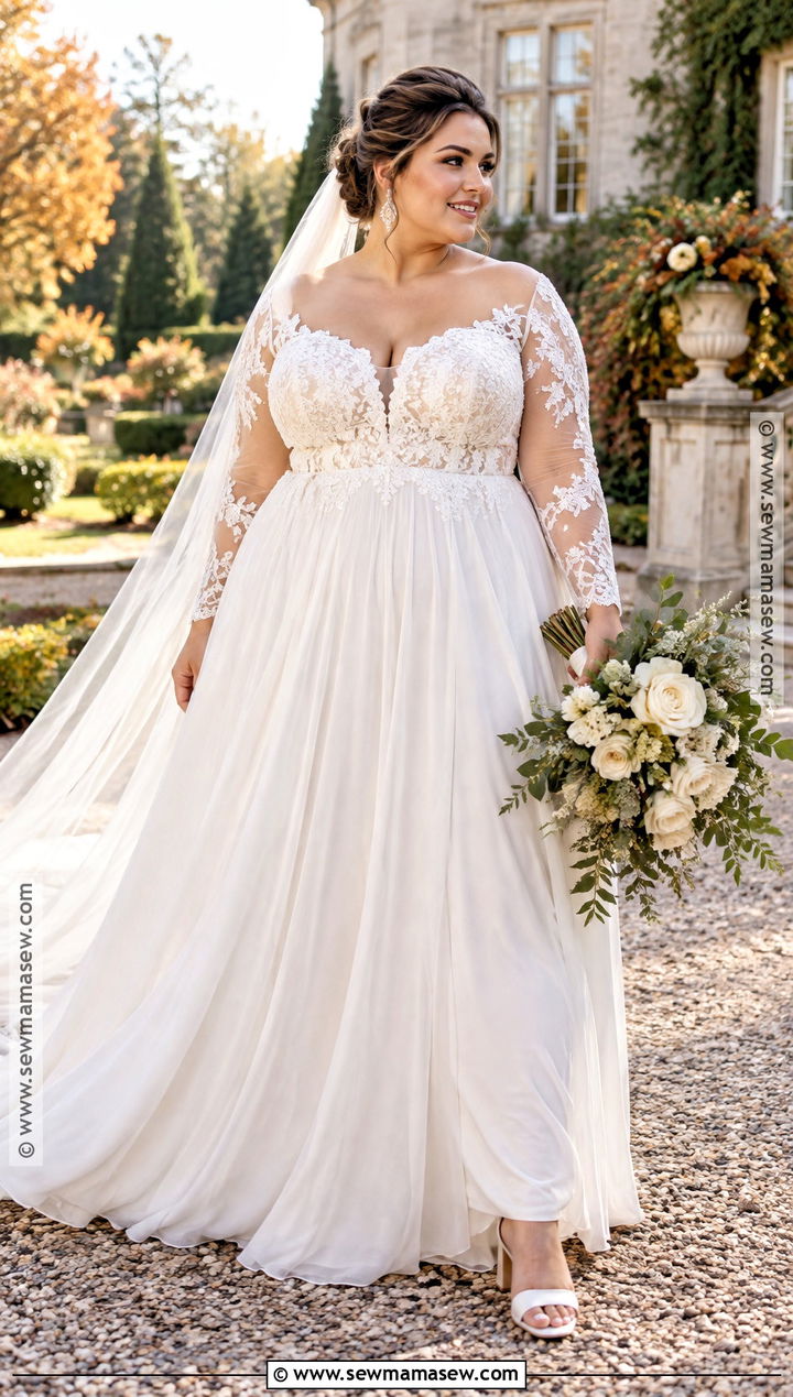Plus Size Empire Waist Fall Wedding Dress - 25 fall wedding dresses bride
