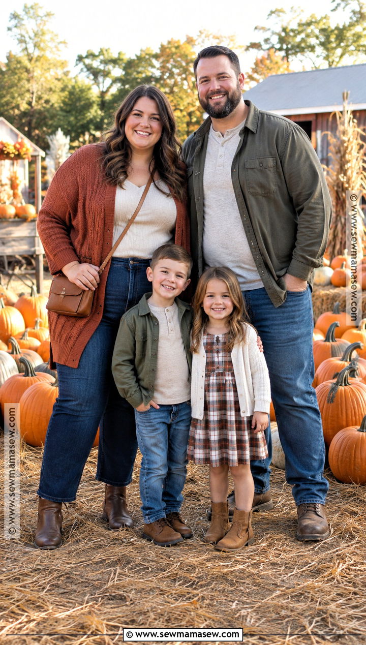 Plus Size Family Pumpkin Patch Matching Outfits - 20 pumpkin patch matching outfits