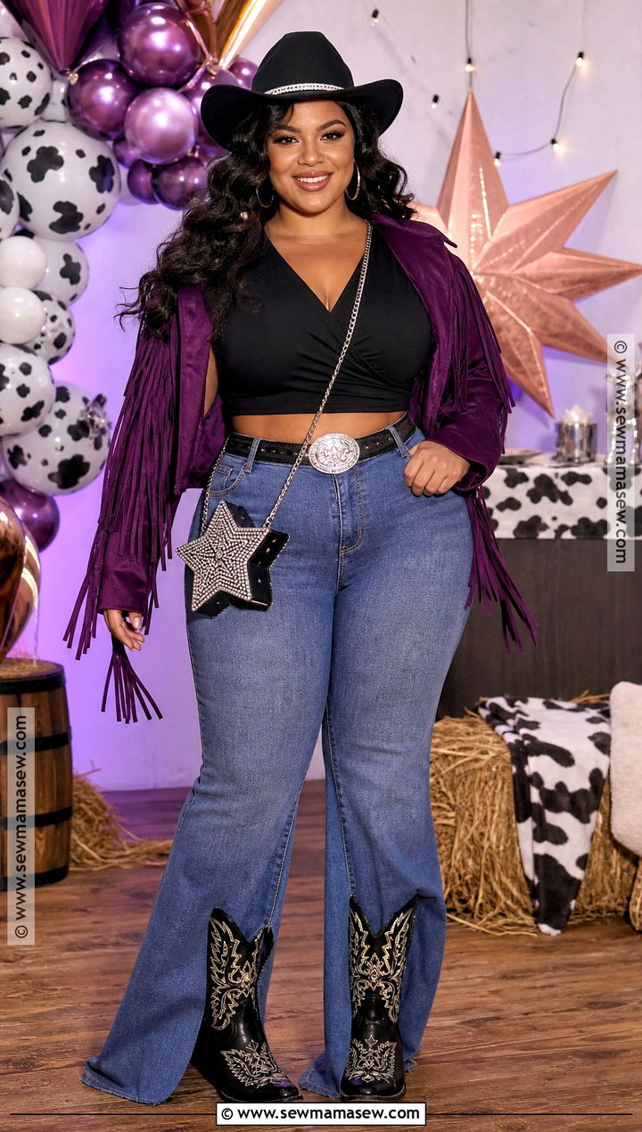 Plus Size Glam Cowgirl Halloween Outfit - 40 cowgirl outfits halloween