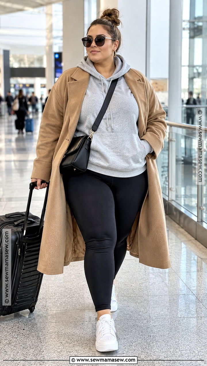 Plus Size Hoodie And Wool Coat Outfit - 25 plus size fall outfits big stomach