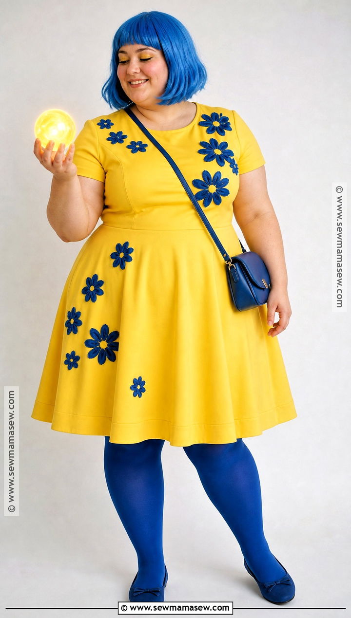 Plus Size Joy Halloween Costume - 40 inside out halloween costume ideas
