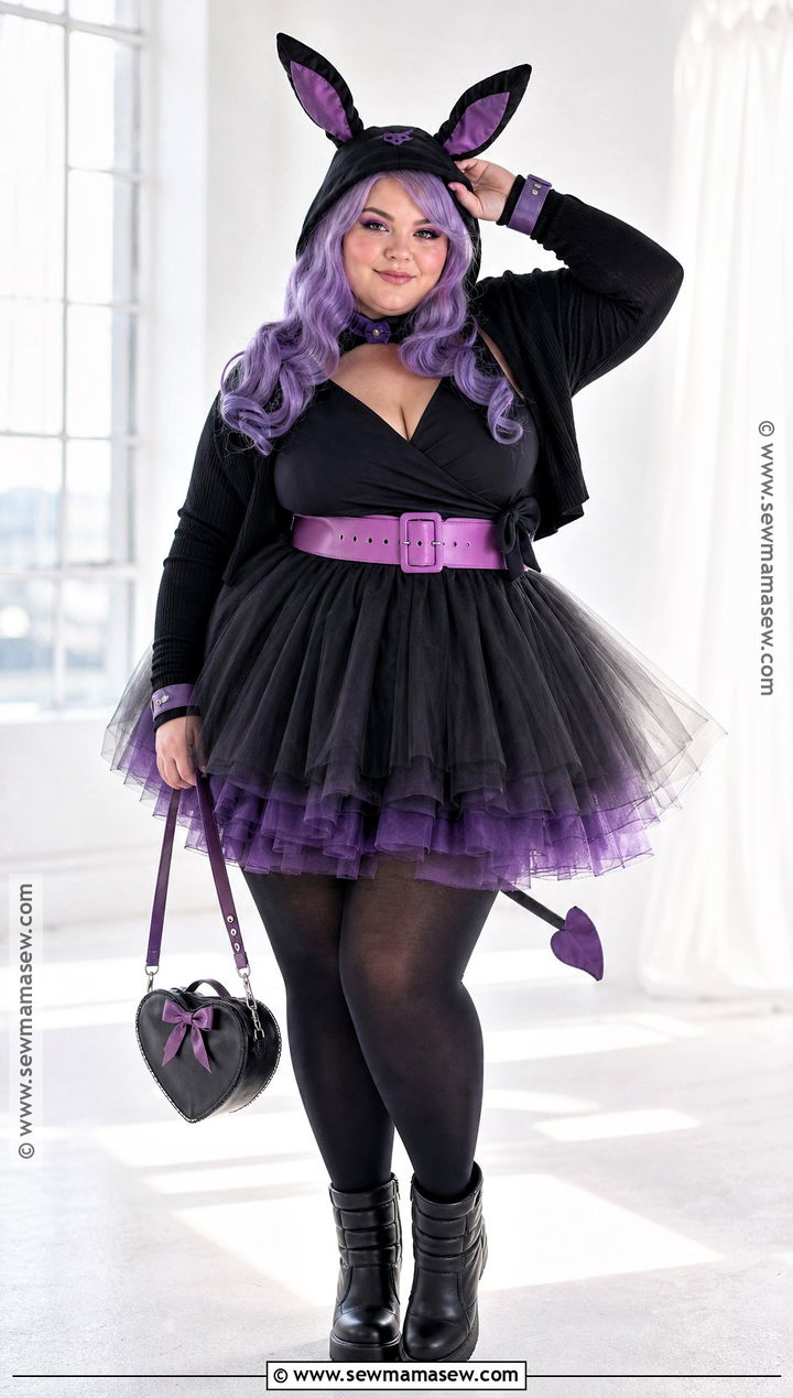 Plus Size Kuromi Costume With Tulle Skirt - 40 kuromi costume ideas