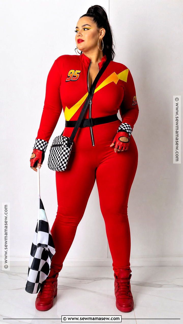 Plus Size Lightning McQueen Costume - 30 lightning mcqueen halloween costume ideas
