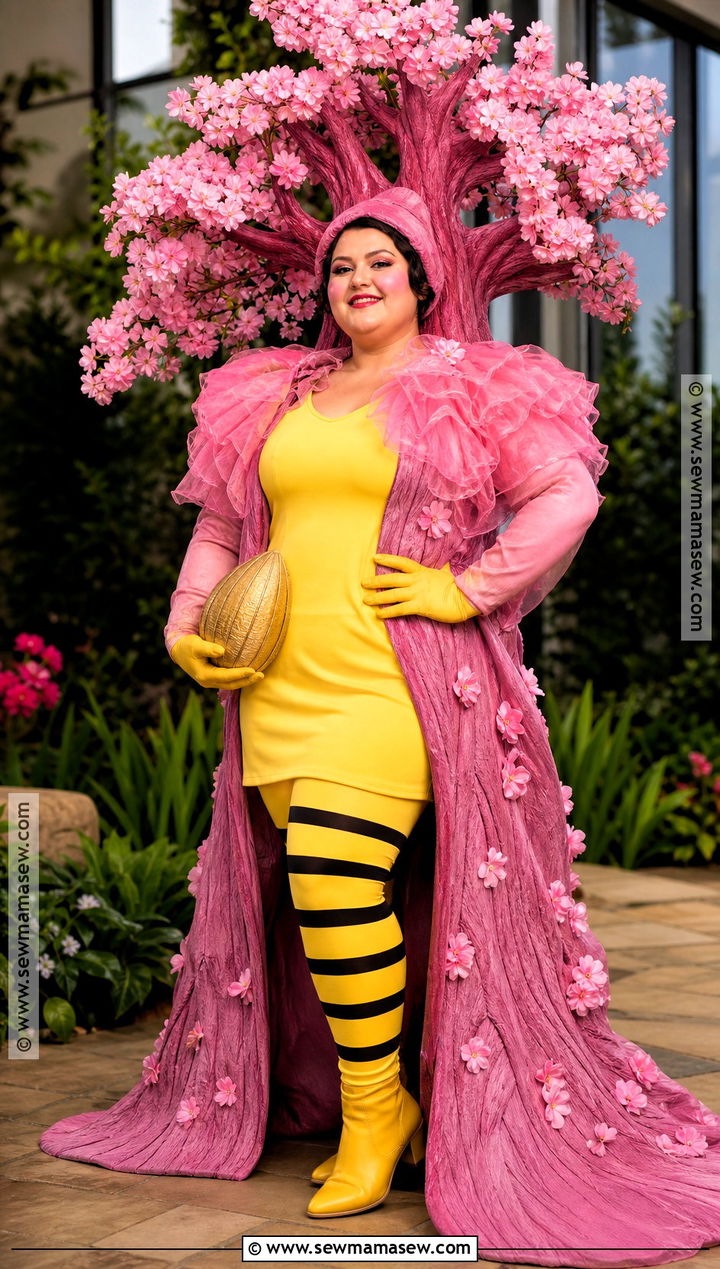 Plus Size Lorax Tree Costume With Pink Cape - 30 Lorax Tree Costume Ideas