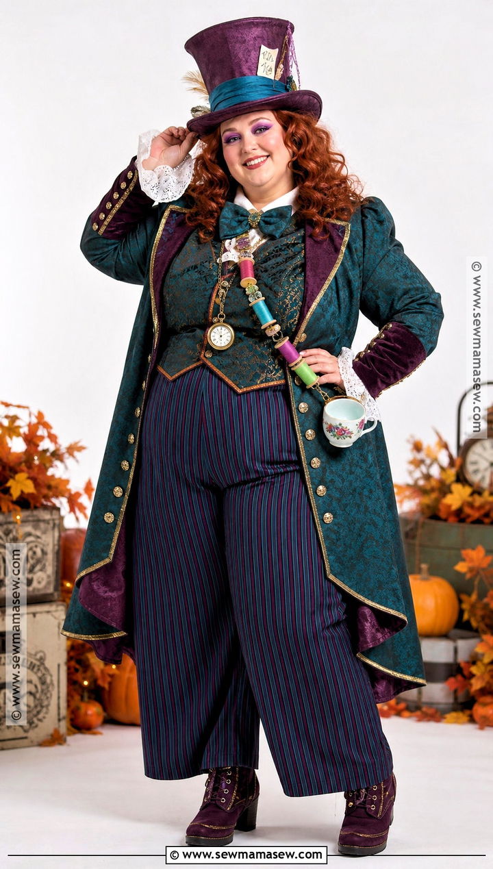 Plus Size Mad Hatter Costume With Long Jacket - 50 mad hatter costume ideas