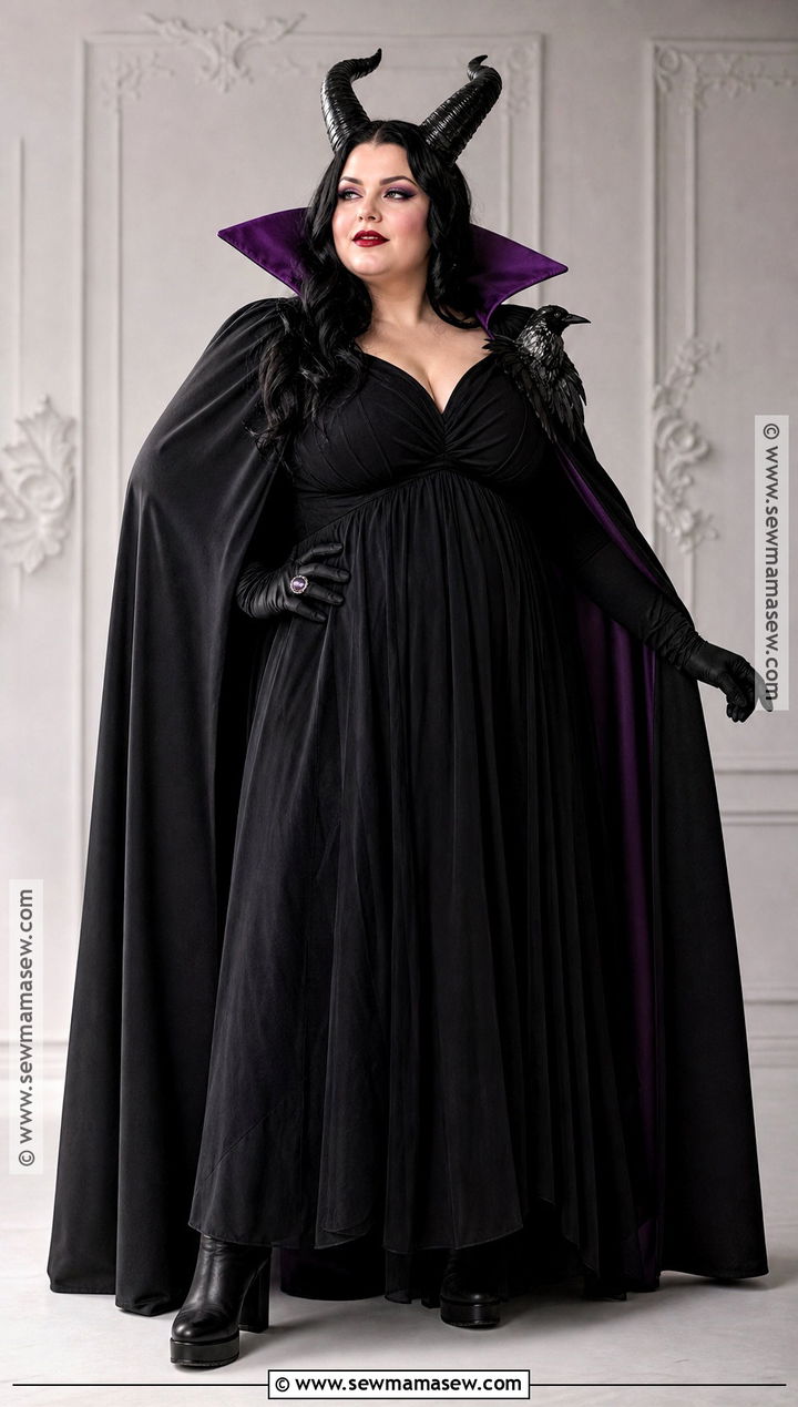 Plus Size Maleficent Costume With Empire Waist Gown - 50 maleficent costume ideas