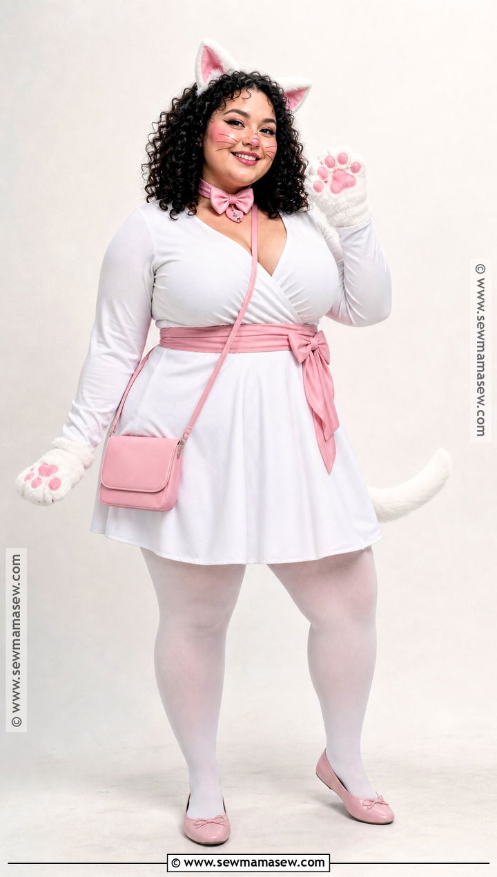 Plus Size Marie Cat Costume With Wrap Dress - 30 marie cat costume ideas