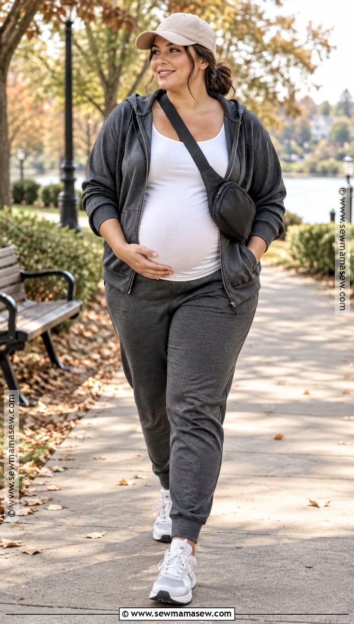 Plus Size Maternity Hoodie And Joggers Outfit - 15 plus size maternity clothes fall