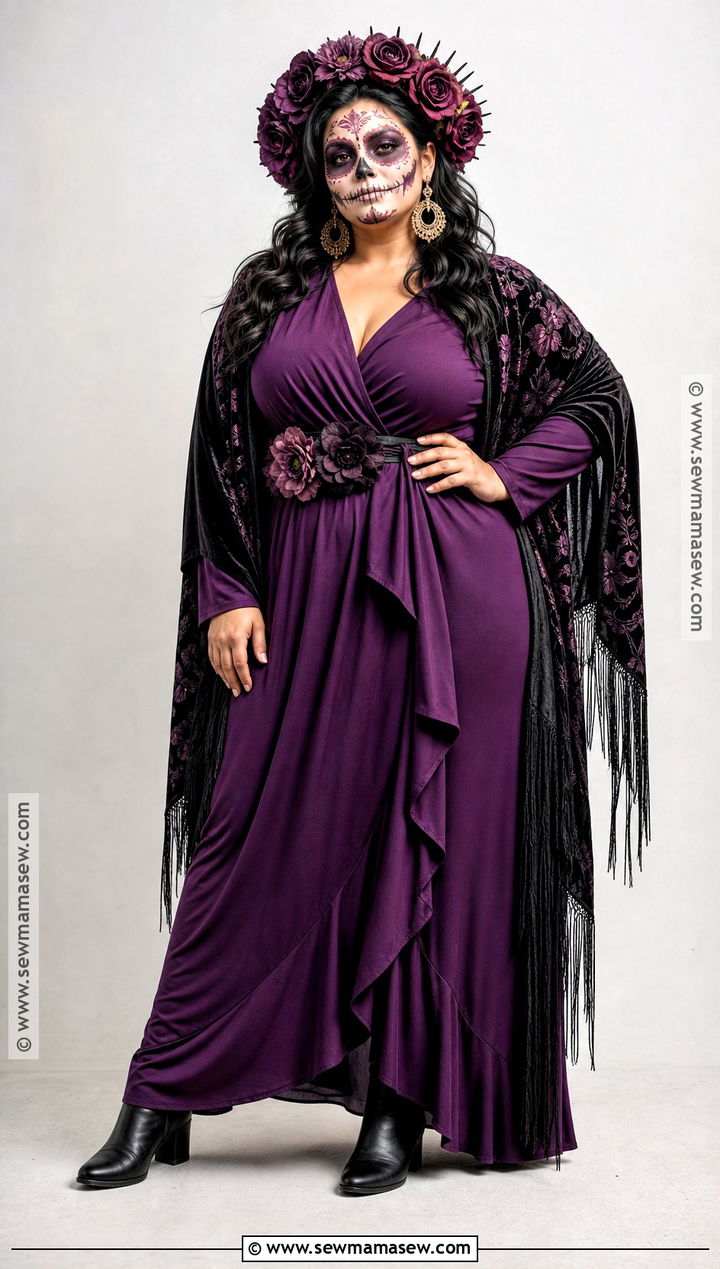 Plus Size Maxi Sugar Skull Costume - 35 sugar skull costume ideas