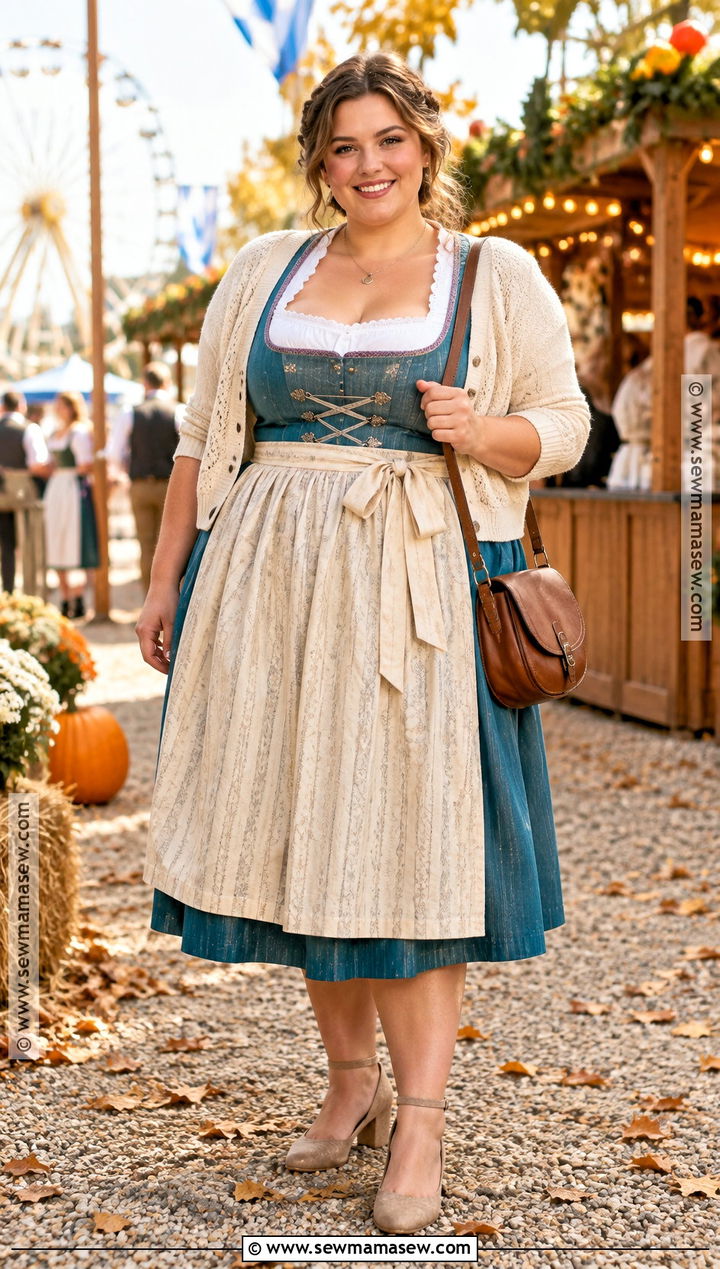 Plus Size Midi Dirndl Oktoberfest Outfit - 25 october fest outfit ideas