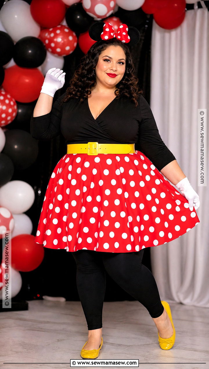 Plus Size Minnie Mouse Costume With Circle Skirt - 30 minnie mouse costume ideas for women