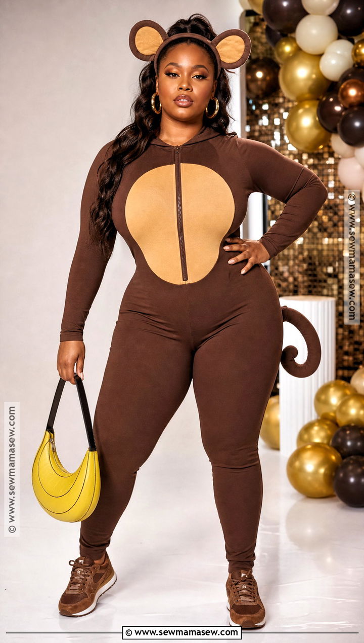Plus Size Monkey Jumpsuit Costume - 35 Monkey Costume Ideas for Women