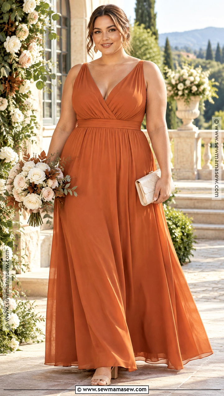 Plus Size Orange Bridesmaid Dress - 15 Autumn Orange Bridesmaid Dresses