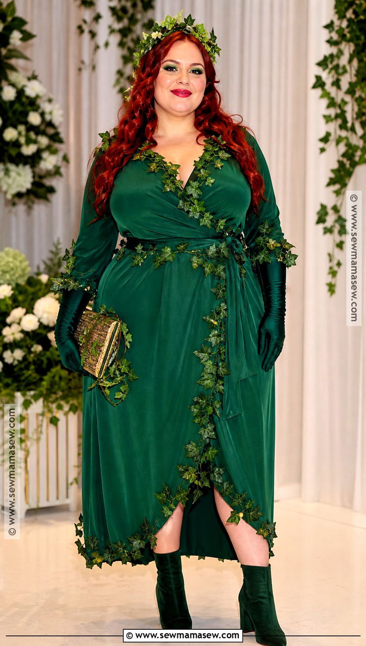 Plus Size Poison Ivy Costume With Wrap Dress - 30 ivy costume ideas